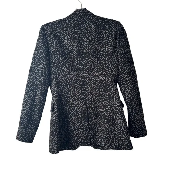 Alice & Olivia Size 6 like new silver dotted glitter office siren blazer